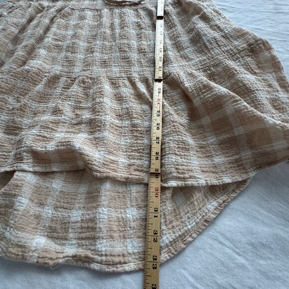 Show Me Your Mumu WOMEN'S VIOLA BEIGE‎ PLAID PRINT MINI DRESS XS - Picture 6 of 9